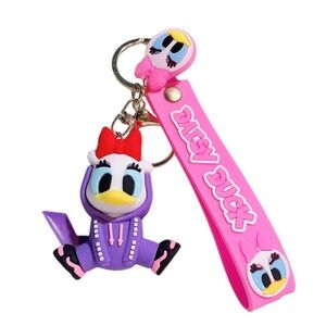 Disney Daisy Duck Keychain Wristlet Bag Charm